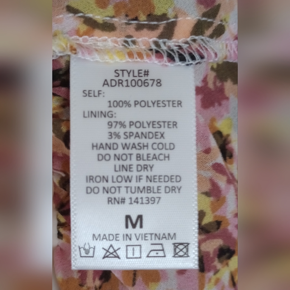 ASTR the Label | Floral Ruffle Ruched Mini Dress | Size Medium - Picture 7 of 7